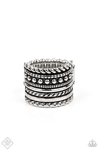 Stacked Odds - Silver-Jewelry-Just Because Jewels, Paparazzi Accessories-Just Because Jewels