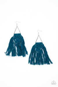 Modern Day Macrame - Blue-Jewelry-Paparazzi Accessories-Just Because Jewels