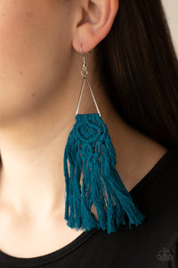 Modern Day Macrame - Blue-Jewelry-Paparazzi Accessories-Just Because Jewels