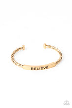 Load image into Gallery viewer, Keep Calm and Believe - Gold-Jewelry-Just Because Jewels, Paparazzi Accessories-Just Because Jewels