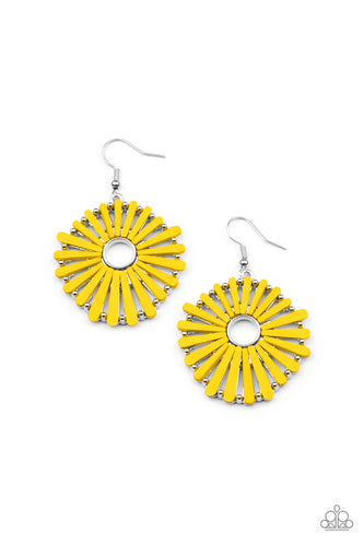 SPOKE Too Soon - Yellow-Jewelry-Just Because Jewels, Paparazzi Accessories-Just Because Jewels