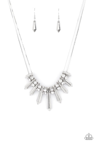 Dangerous Dazzle - White-Jewelry-Just Because Jewels, Paparazzi Accessories-Just Because Jewels