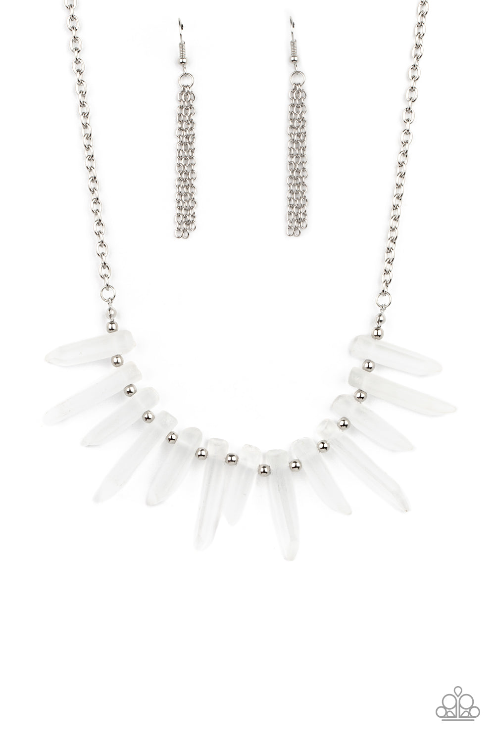 Ice Age Intensity - White-Jewelry-Just Because Jewels, Paparazzi Accessories-Just Because Jewels