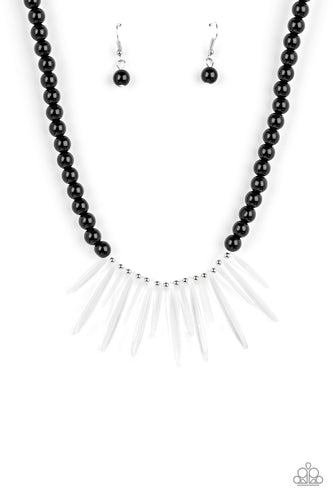 Icy Intimidation - Black-Jewelry-Just Because Jewels, Paparazzi Accessories-Just Because Jewels