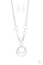 Load image into Gallery viewer, HOOP du Jour - White-Jewelry-Just Because Jewels, Paparazzi Accessories-Just Because Jewels