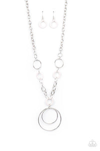 HOOP du Jour - White-Jewelry-Just Because Jewels, Paparazzi Accessories-Just Because Jewels