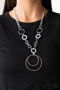 HOOP du Jour - White-Jewelry-Just Because Jewels, Paparazzi Accessories-Just Because Jewels