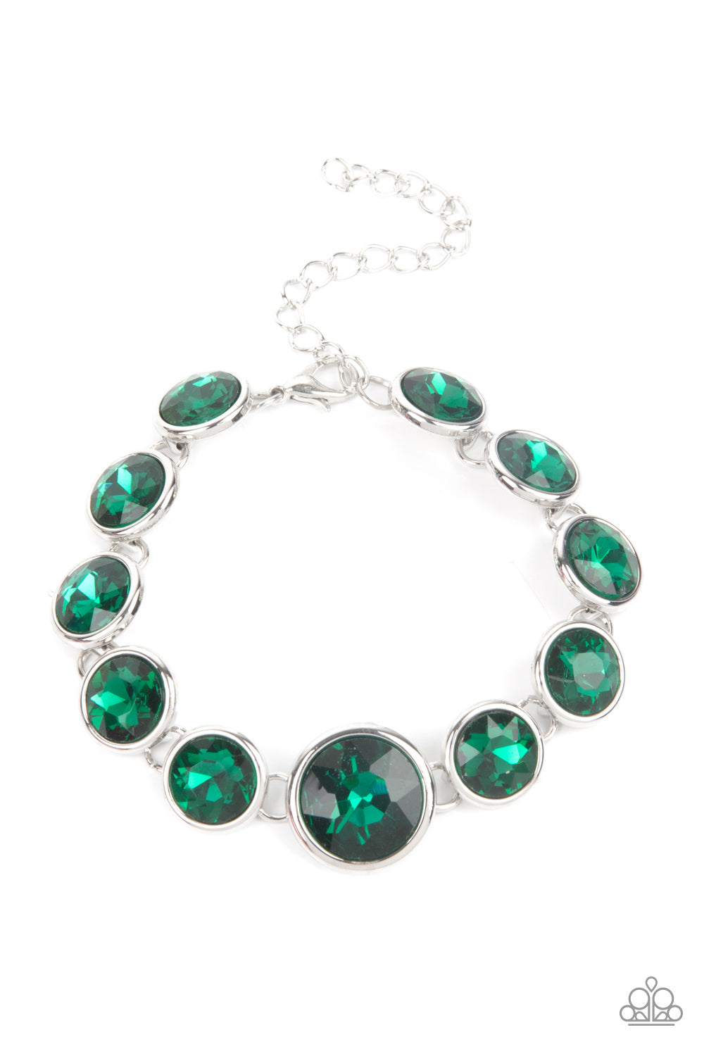 Lustrous Luminosity - Green-Jewelry-Just Because Jewels, Paparazzi Accessories-Just Because Jewels