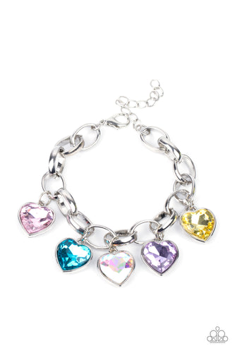 Candy Heart Charmer - Multi-Jewelry-Just Because Jewels, Paparazzi Accessories-Just Because Jewels