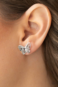 Flutter Fantasy - Silver-Jewelry-Just Because Jewels, Paparazzi Accessories-Just Because Jewels