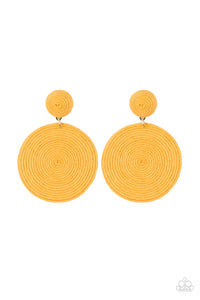 Circulate The Room - Yellow-Jewelry-Just Because Jewels, Paparazzi Accessories-Just Because Jewels