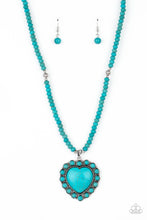 Load image into Gallery viewer, A Heart Of Stone - Blue-Jewelry-Just Because Jewels, Paparazzi Accessories-Just Because Jewels