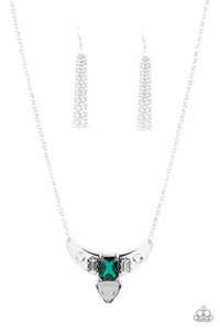 You the TALISMAN! - Green-Jewelry-Just Because Jewels, Paparazzi Accessories-Just Because Jewels