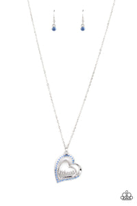 A Mothers Heart - Blue-Jewelry-Just Because Jewels, Paparazzi Accessories-Just Because Jewels