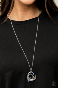 A Mothers Heart - Blue-Jewelry-Just Because Jewels, Paparazzi Accessories-Just Because Jewels