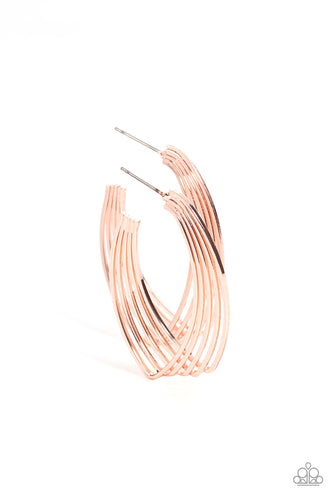 Industrial Illusion - Rose Gold-Jewelry-Paparazzi Accessories, Just Because Jewels-Just Because Jewels