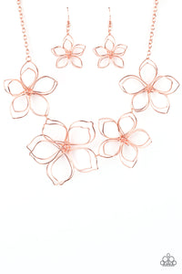 Flower Garden Fashionista - Copper-Jewelry-Just Because Jewels, Paparazzi Accessories-Just Because Jewels