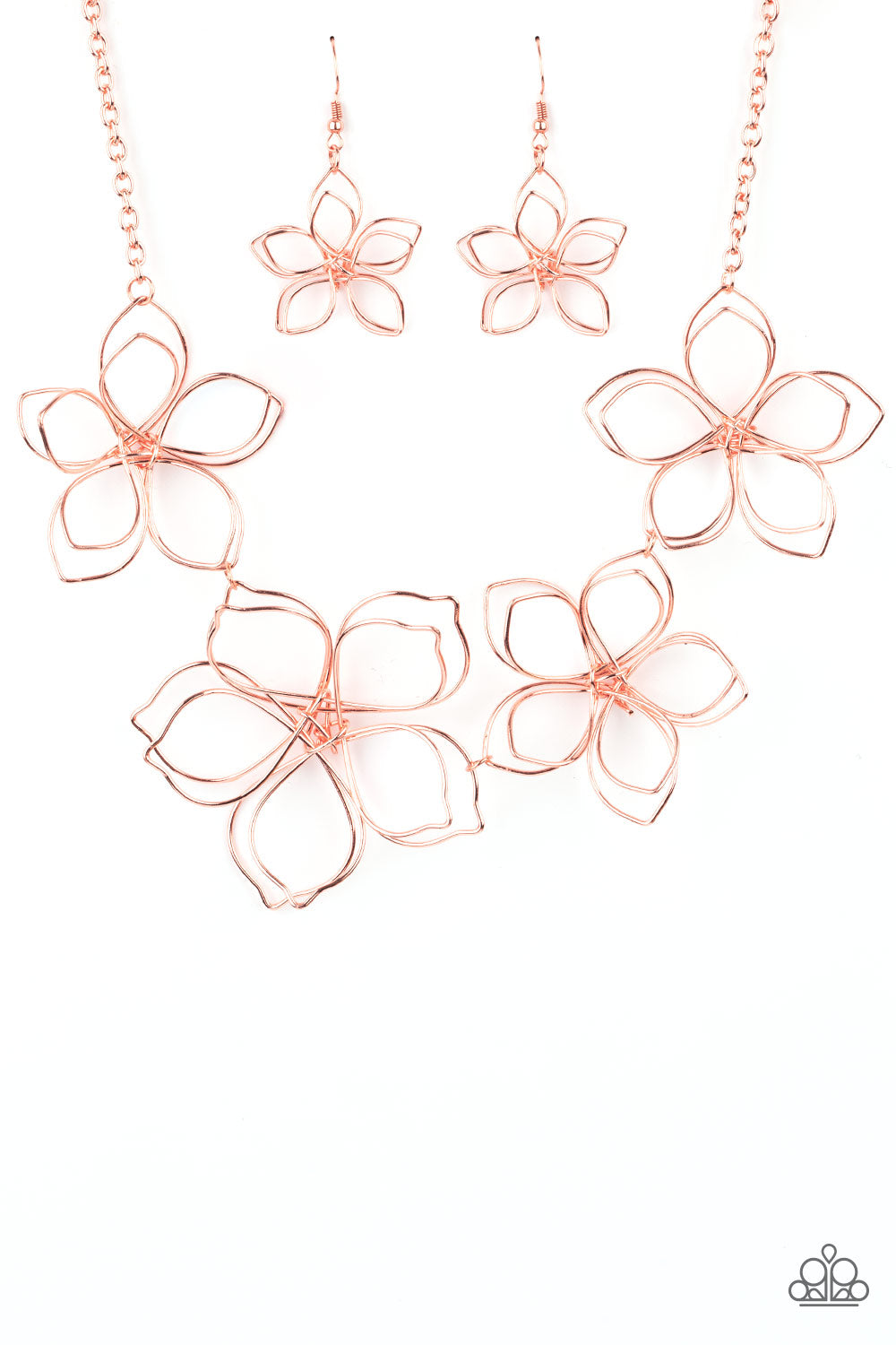 Flower Garden Fashionista - Copper-Jewelry-Just Because Jewels, Paparazzi Accessories-Just Because Jewels