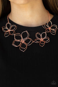 Flower Garden Fashionista - Copper-Jewelry-Just Because Jewels, Paparazzi Accessories-Just Because Jewels