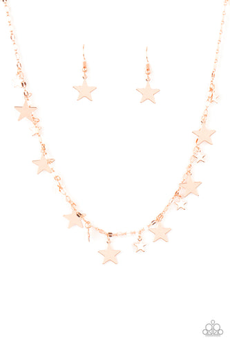 Starry Shindig - Copper-Jewelry-Just Because Jewels, Paparazzi Accessories-Just Because Jewels