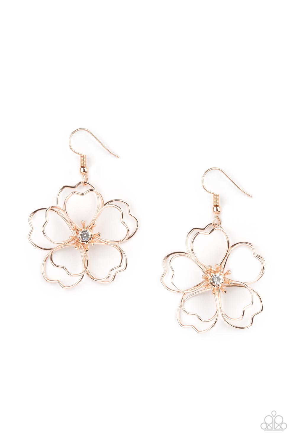 Petal Power - Rose Gold-Jewelry-Just Because Jewels, Paparazzi Accessories-Just Because Jewels