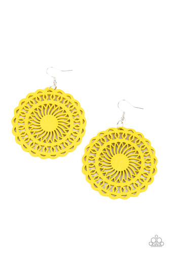 Island Sun - Yellow-Jewelry-Just Because Jewels, Paparazzi Accessories-Just Because Jewels