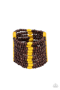 Tropical Trendsetter - Yellow-Jewelry-Paparazzi Accessories, Just Because Jewels-Just Because Jewels