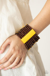 Tropical Trendsetter - Yellow-Jewelry-Paparazzi Accessories, Just Because Jewels-Just Because Jewels