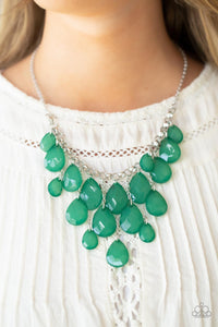 Front Row Flamboyance - Green-Jewelry-Just Because Jewels, Paparazzi Accessories-Just Because Jewels