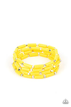 Load image into Gallery viewer, Radiantly Retro - Yellow-Jewelry-Just Because Jewels, Paparazzi Accessories-Just Because Jewels