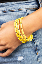 Load image into Gallery viewer, Radiantly Retro - Yellow-Jewelry-Just Because Jewels, Paparazzi Accessories-Just Because Jewels