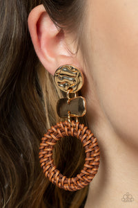 Woven Whimsicality - Gold-Jewelry-Paparazzi Accessories-Just Because Jewels