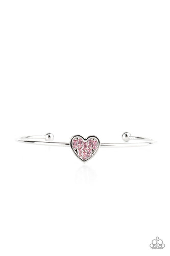 Heart of Ice - Pink-Jewelry-Just Because Jewels, Paparazzi Accessories-Just Because Jewels