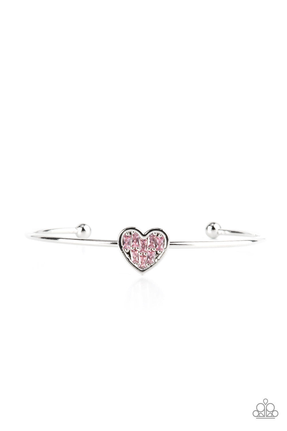 Heart of Ice - Pink-Jewelry-Just Because Jewels, Paparazzi Accessories-Just Because Jewels