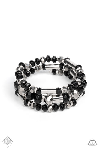 Dynamic Dazzle - Black-Jewelry-Just Because Jewels, Paparazzi Accessories-Just Because Jewels