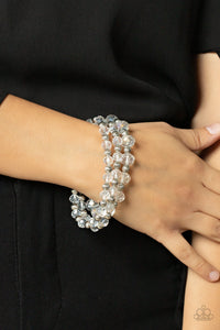 Eiffel Tower Tryst - White-Jewelry-Just Because Jewels, Paparazzi Accessories-Just Because Jewels