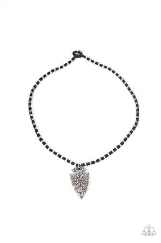 Get Your ARROWHEAD in the Game - Black-Jewelry-Just Because Jewels, Paparazzi Accessories-Just Because Jewels