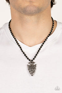 Get Your ARROWHEAD in the Game - Black-Jewelry-Just Because Jewels, Paparazzi Accessories-Just Because Jewels