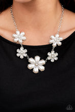 Load image into Gallery viewer, Fiercely Flowering - White-Jewelry-Just Because Jewels, Paparazzi Accessories-Just Because Jewels