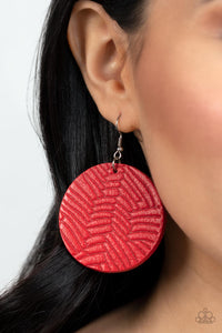 Leathery Loungewear - Red-Jewelry-Paparazzi Accessories, Just Because Jewels-Just Because Jewels