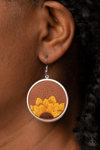 Sun-Kissed Sunflowers - Brown-Jewelry-Just Because Jewels, Paparazzi Accessories-Just Because Jewels