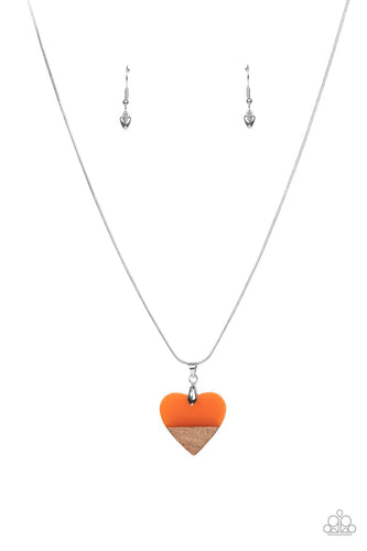 You Complete Me - Orange-Jewelry-Paparazzi Accessories, Just Because Jewels-Just Because Jewels