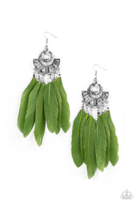 Plume Paradise - Green-Jewelry-Paparazzi Accessories-Just Because Jewels