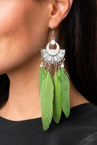 Plume Paradise - Green-Jewelry-Paparazzi Accessories-Just Because Jewels