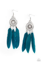 Load image into Gallery viewer, Pretty in PLUMES - Blue-Jewelry-Paparazzi Accessories, Just Because Jewels-Just Because Jewels