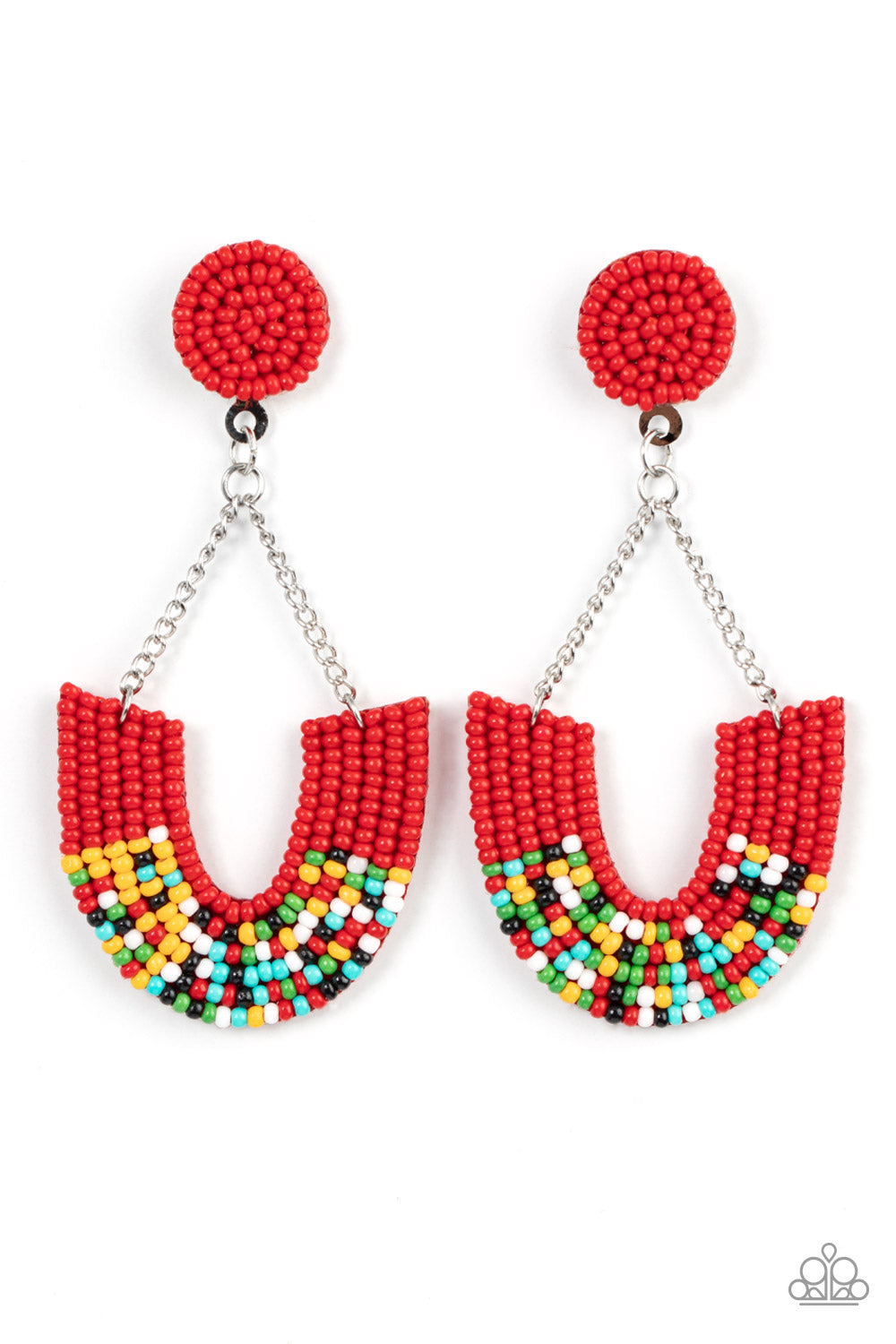 Make it RAINBOW - Red-Jewelry-Paparazzi Accessories-Just Because Jewels