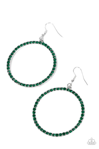 Head-Turning Halo - Green-Jewelry-Paparazzi Accessories, Just Because Jewels-Just Because Jewels