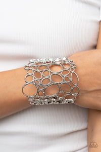 All Turned Around - Silver-Jewelry-Paparazzi Accessories, Just Because Jewels-Just Because Jewels