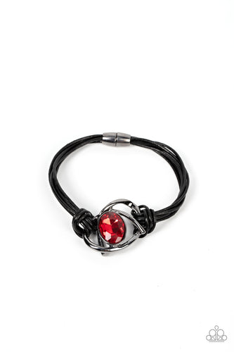 Keep Your Distance - Red-Jewelry-Paparazzi Accessories, Just Because Jewels-Just Because Jewels