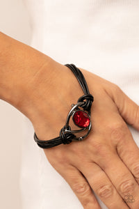 Keep Your Distance - Red-Jewelry-Paparazzi Accessories, Just Because Jewels-Just Because Jewels